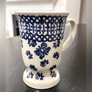 Polish Pottery ~Pedestal Mug ~Handmade in Poland ~Boleslawiec